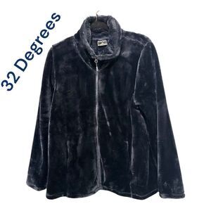32 Degrees Teddy jacket Dark blue Fleece Jacket